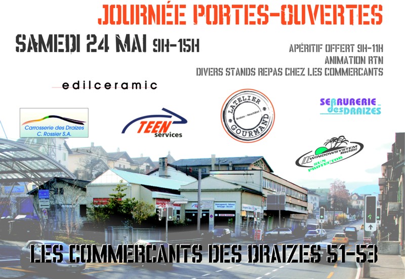 Portes ouvertes TEEN services 6 commer&ccedil;ants Draizes Neuch&acirc;tel