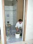 pose du carrelage des wc